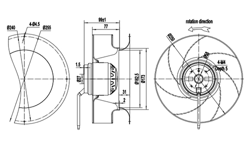 DC-250鋁風(fēng)輪